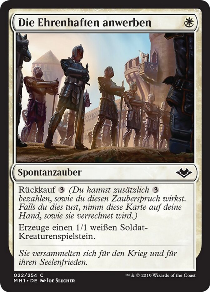 Die Ehrenhaften anwerben