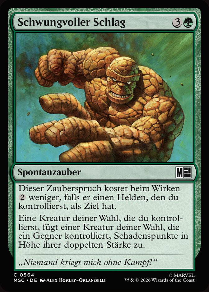 Schwungvoller Schlag