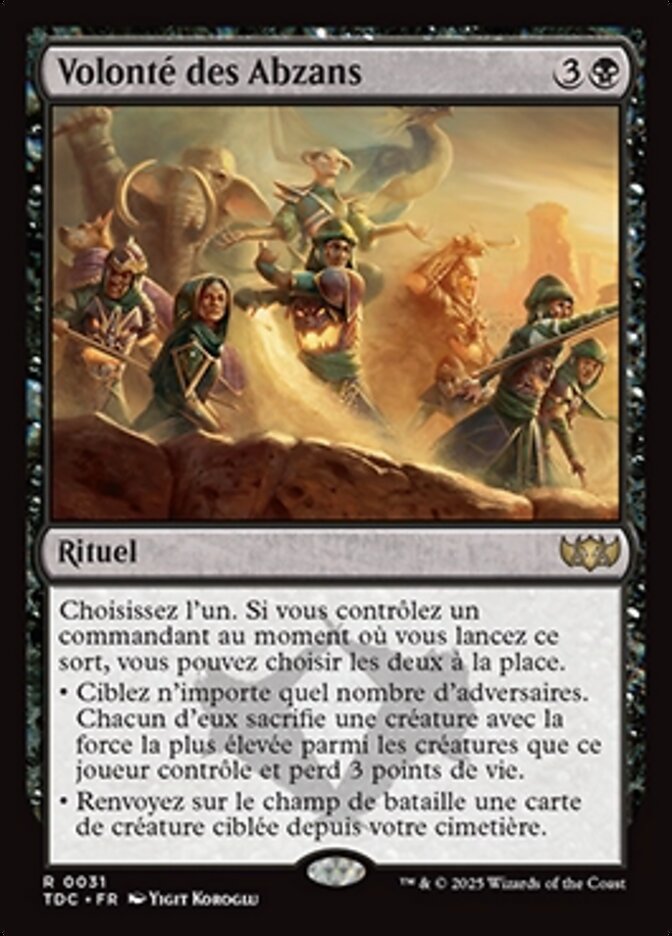 Volonté des Abzans