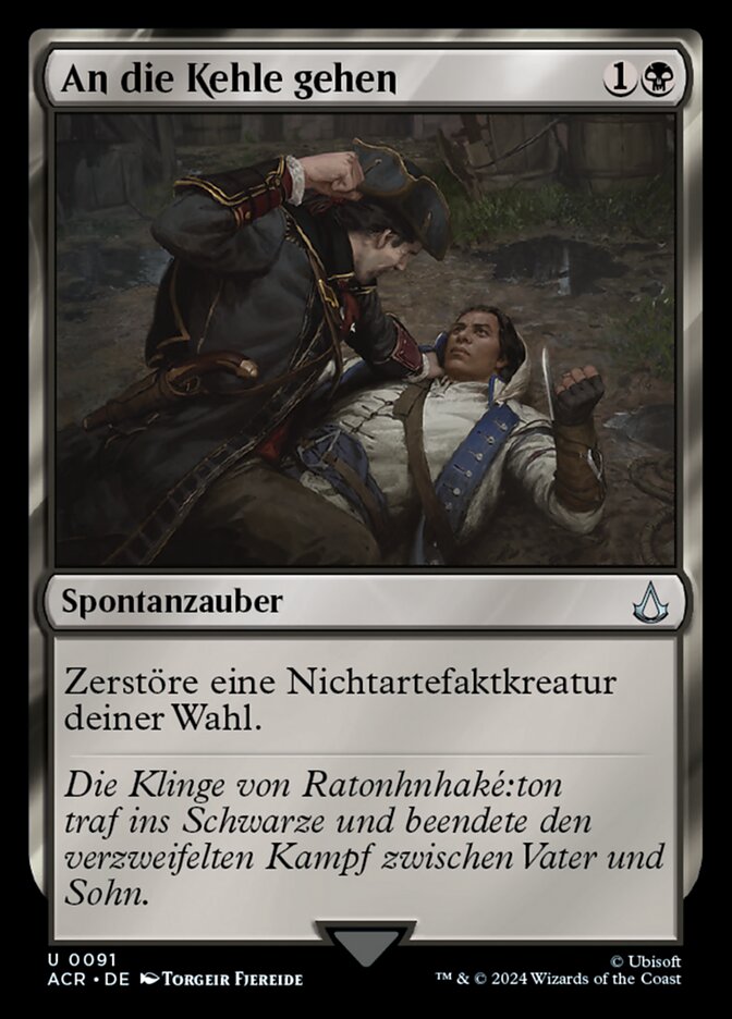 An die Kehle gehen