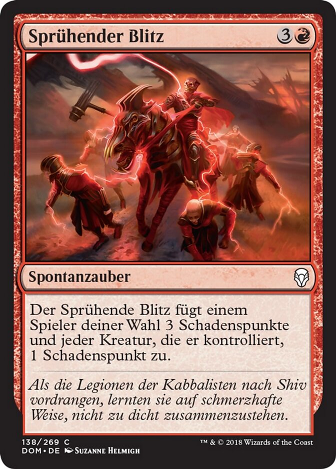 Sprühender Blitz