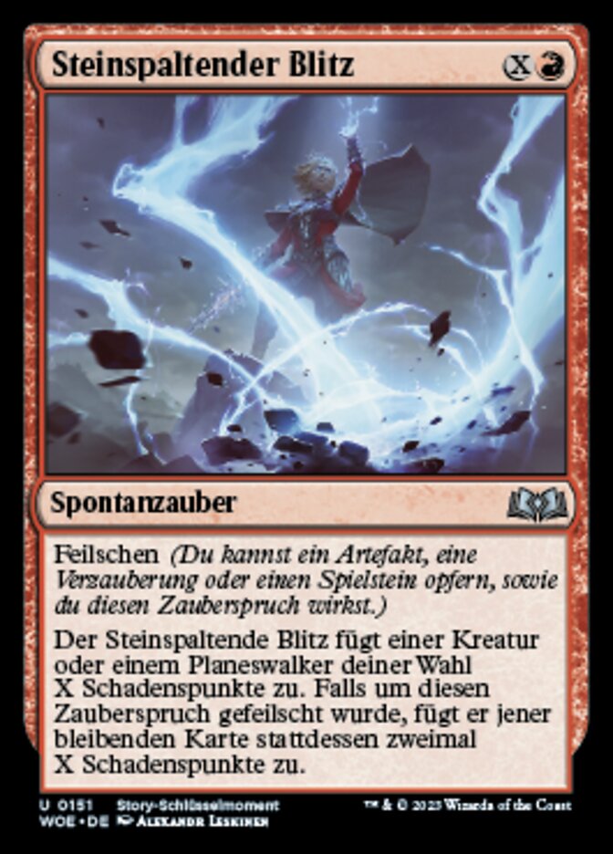 Steinspaltender Blitz