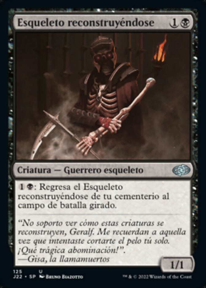 Esqueleto reconstruyéndose