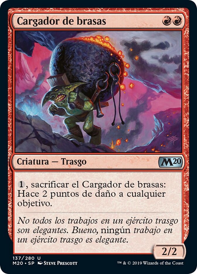 Cargador de brasas