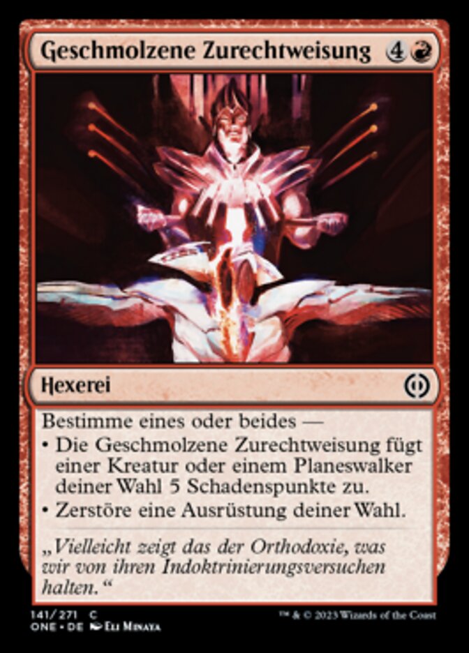 Geschmolzene Zurechtweisung