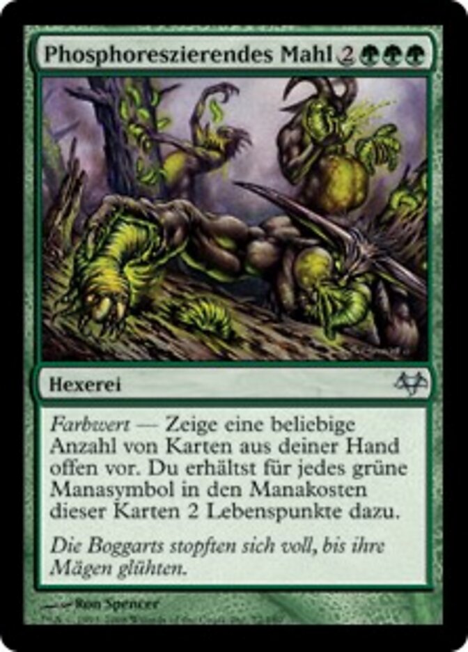 Phosphoreszierendes Mahl