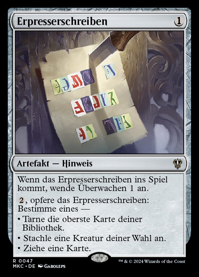Erpresserschreiben