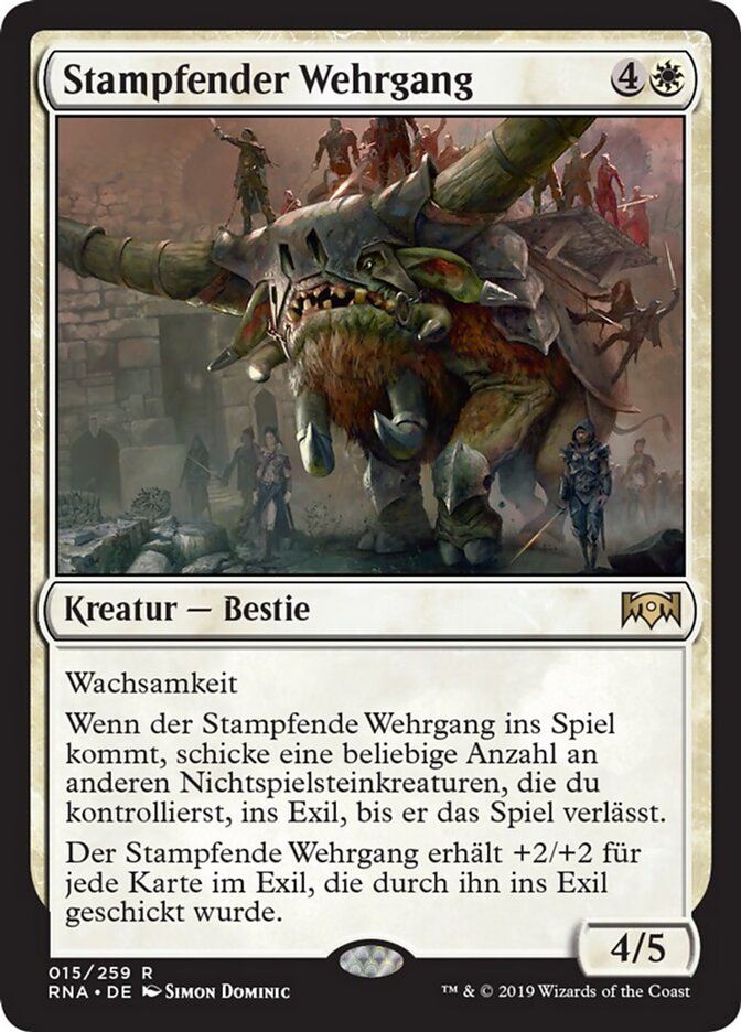 Stampfender Wehrgang