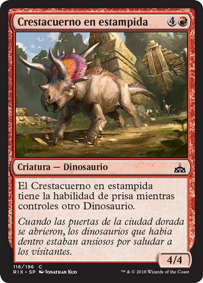 Crestacuerno en estampida