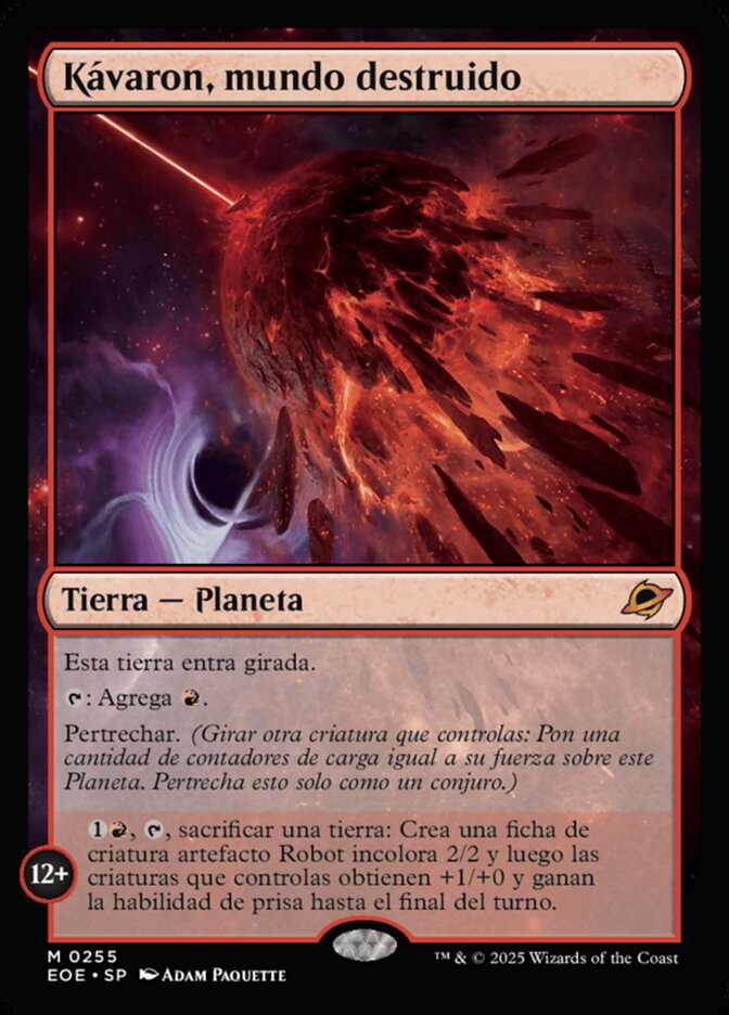 Kávaron, mundo destruido
