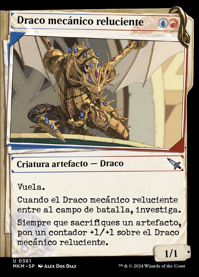 Draco mecánico reluciente