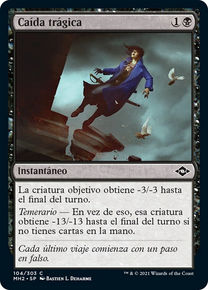 Caída trágica
