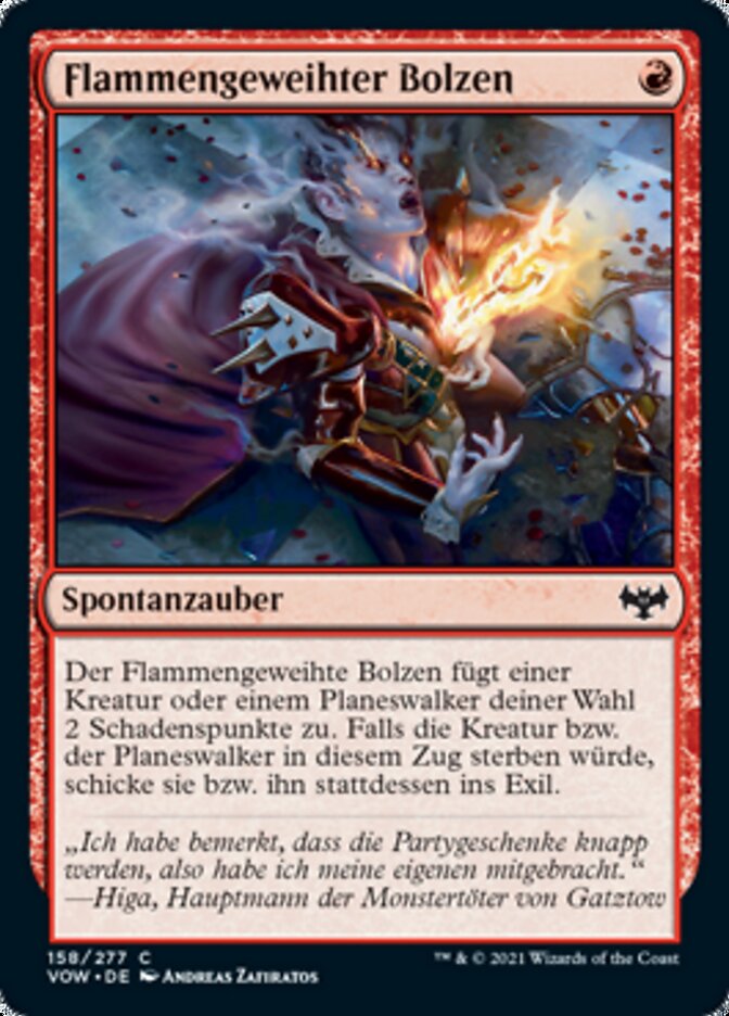 Flammengeweihter Bolzen