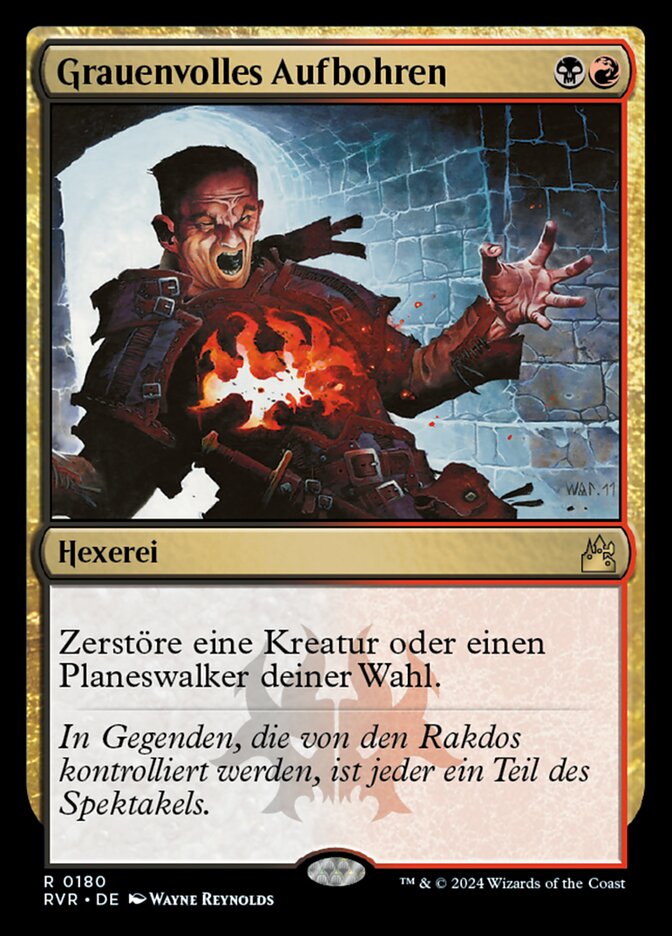 Grauenvolles Aufbohren