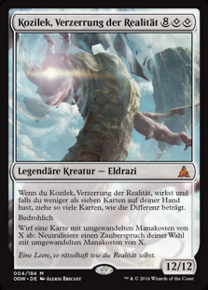Kozilek, Verzerrung der Realität
