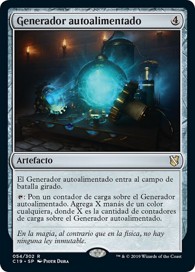 Generador autoalimentado