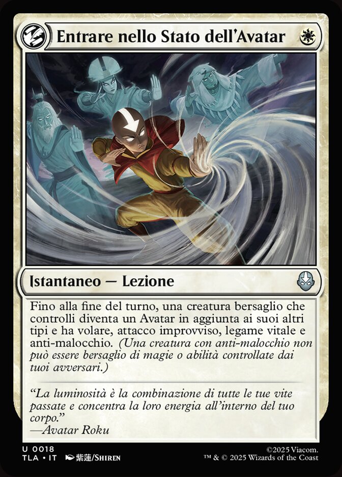 Entrare nello Stato dell'Avatar