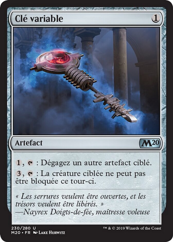 Clé variable