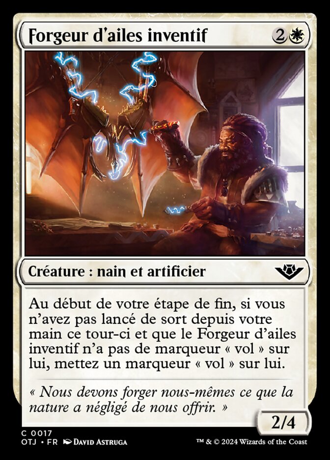 Forgeur d'ailes inventif