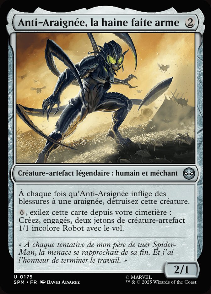 Anti-Araignée, la haine faite arme