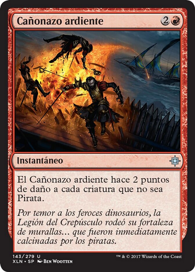 Cañonazo ardiente