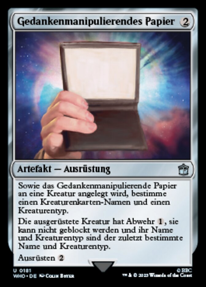 Gedankenmanipulierendes Papier