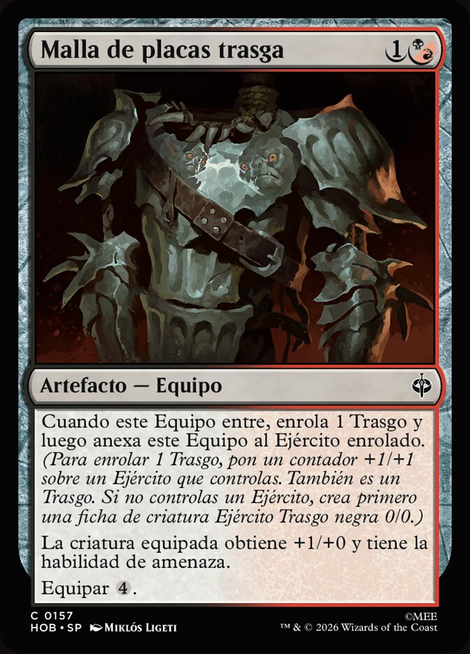 Malla de placas trasga