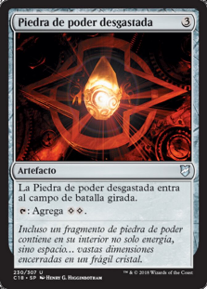 Piedra de poder desgastada
