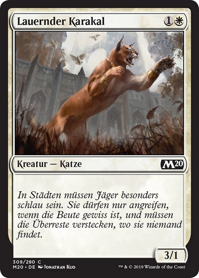 Lauernder Karakal