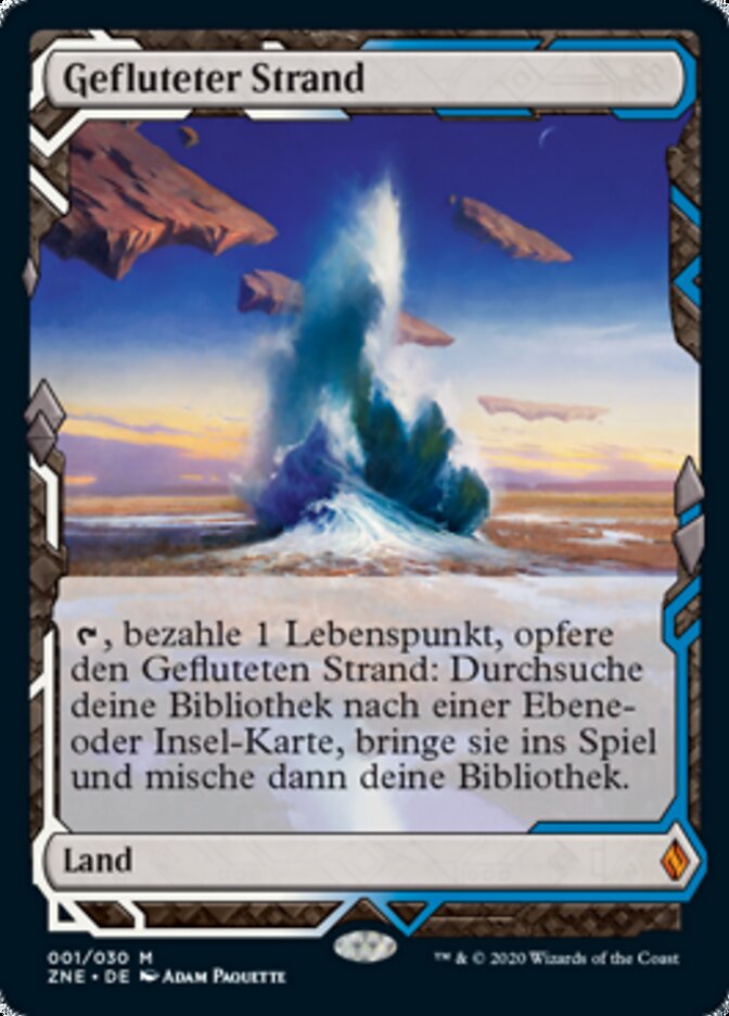 Gefluteter Strand