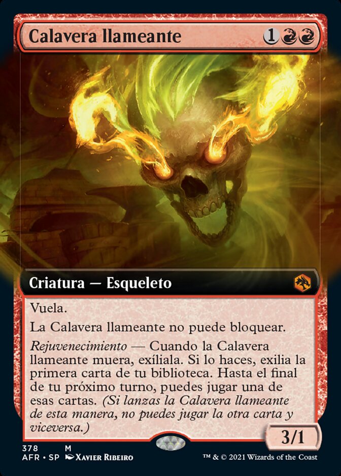 Calavera llameante