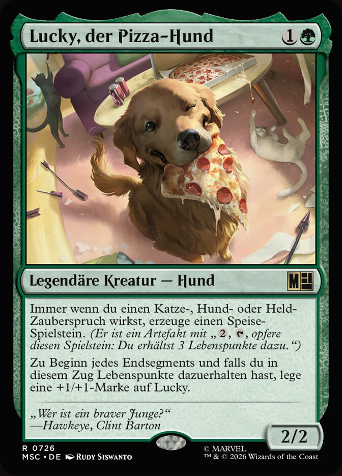 Lucky, der Pizza-Hund