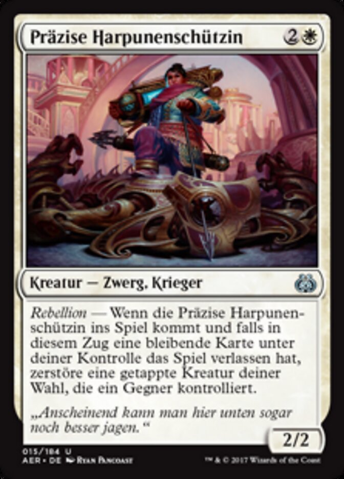 Präzise Harpunenschützin