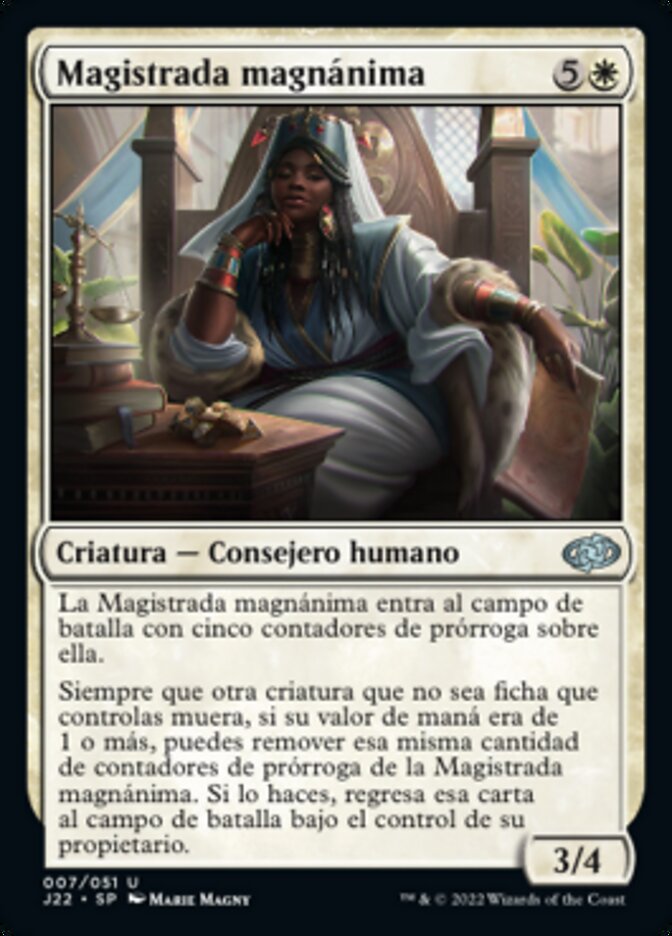 Magistrada magnánima