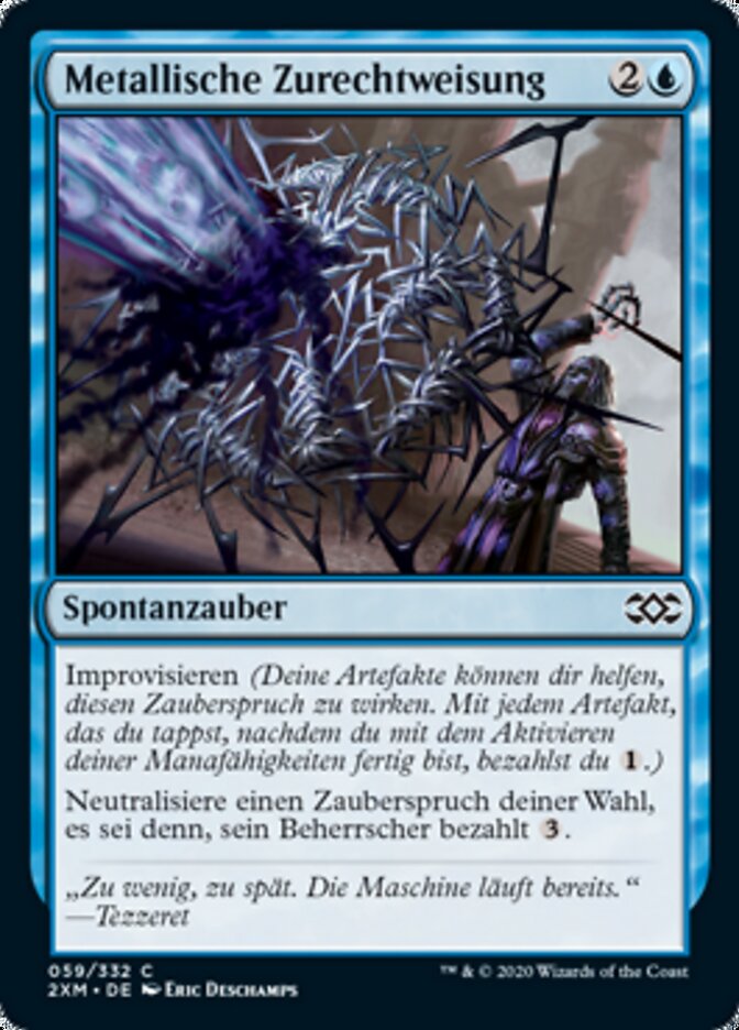 Metallische Zurechtweisung