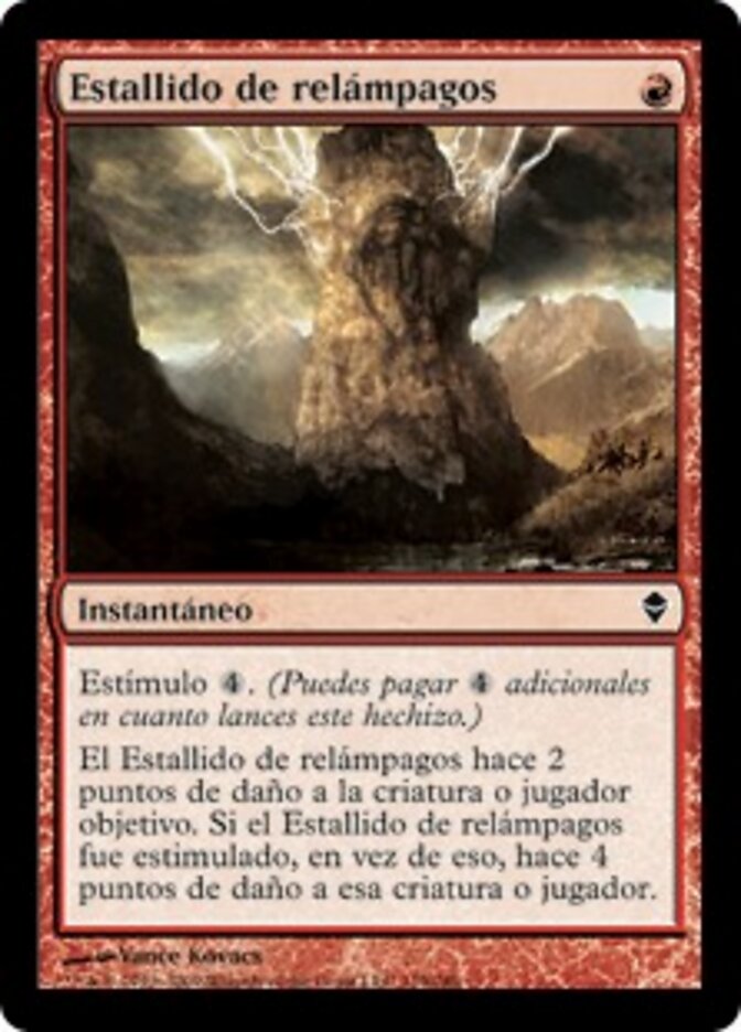 Estallido de relámpagos