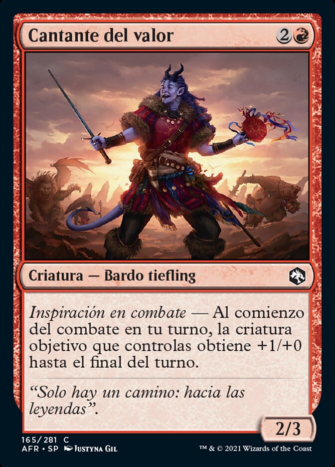 Cantante del valor
