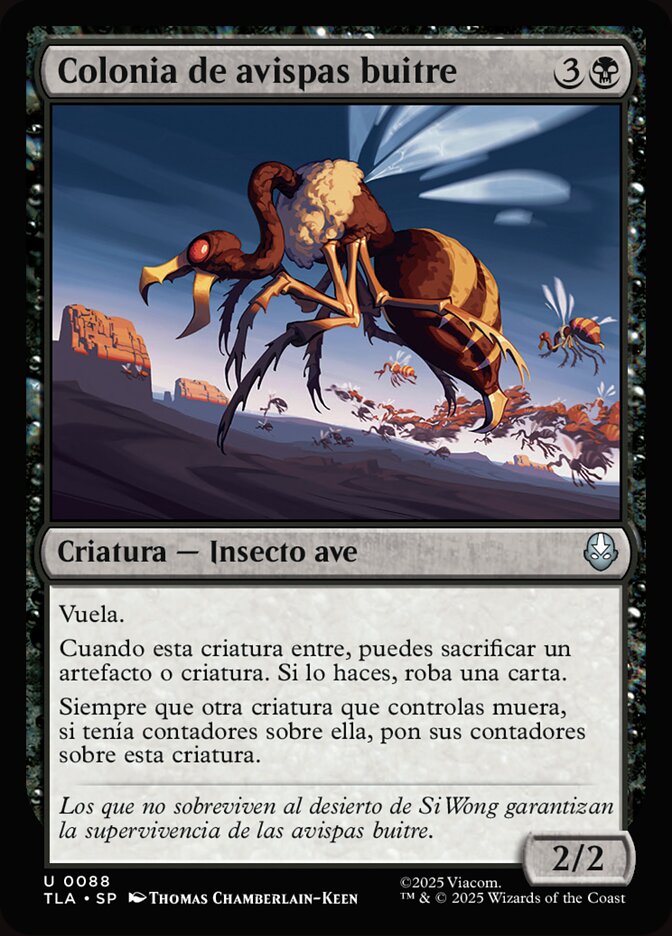 Colonia de avispas buitre