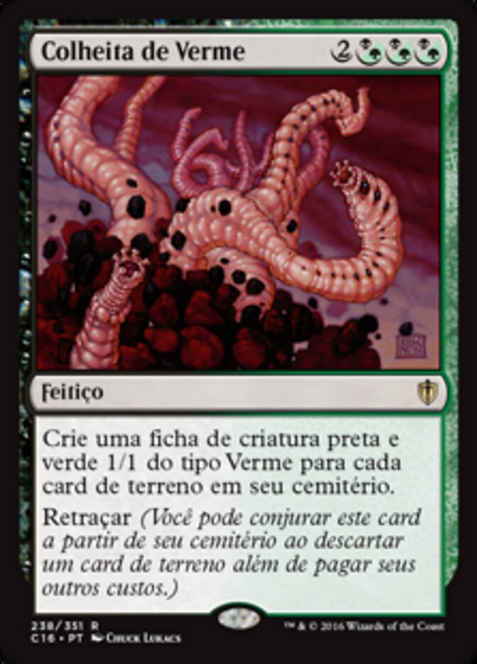 Colheita de Verme