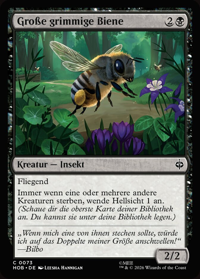 Große grimmige Biene
