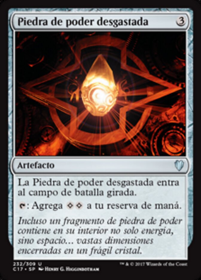 Piedra de poder desgastada