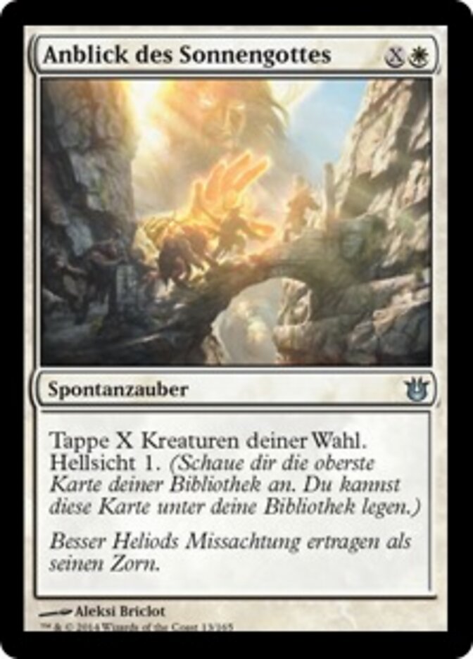 Anblick des Sonnengottes