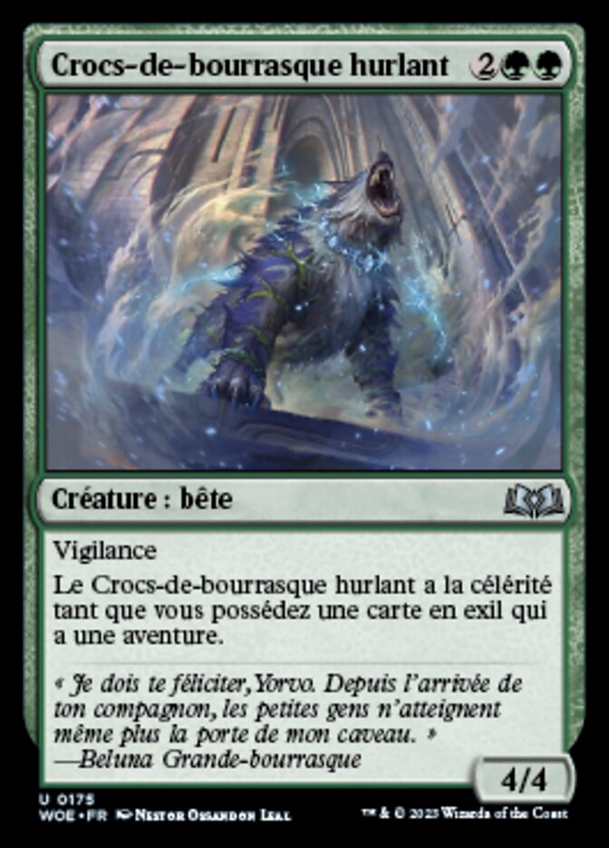 Crocs-de-bourrasque hurlant