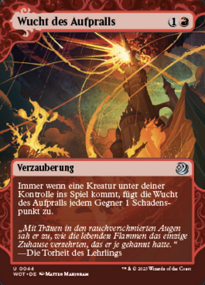 Wucht des Aufpralls