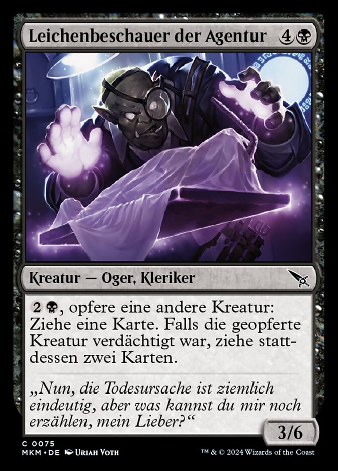 Leichenbeschauer der Agentur
