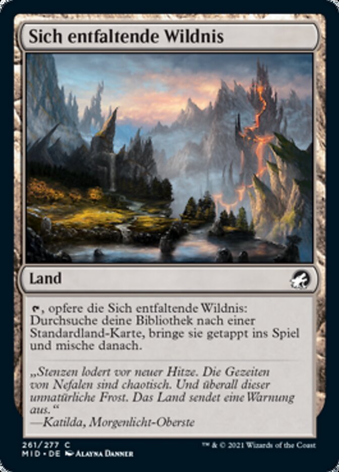 Sich entfaltende Wildnis