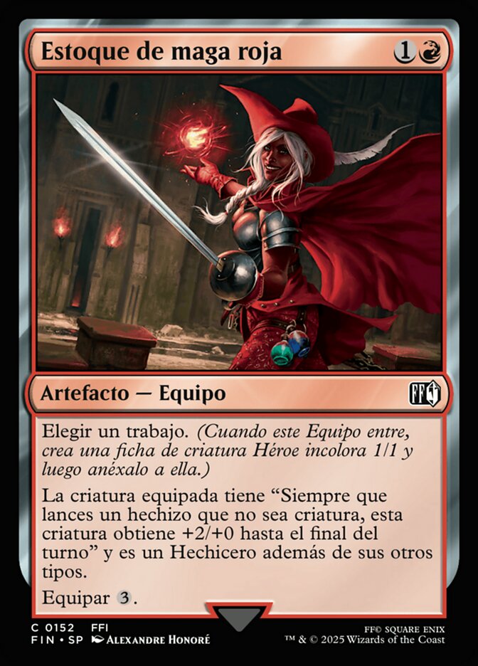 Estoque de maga roja