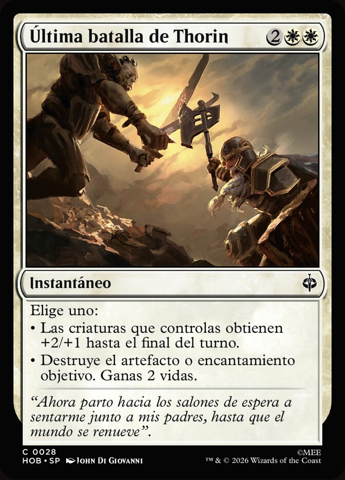 Última batalla de Thorin