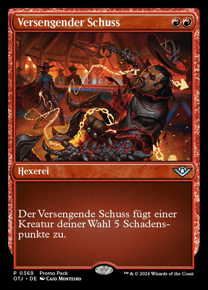 Versengender Schuss