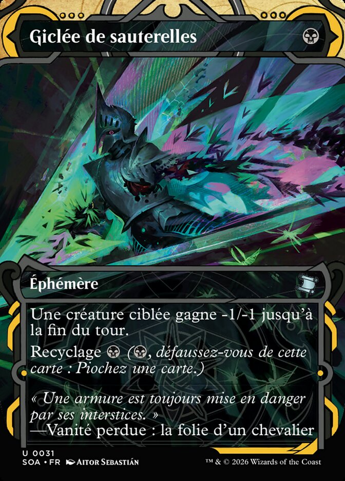 Giclée de sauterelles